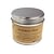 Eco-friendly rapeseed-coconut candle with essential oils in a metal can