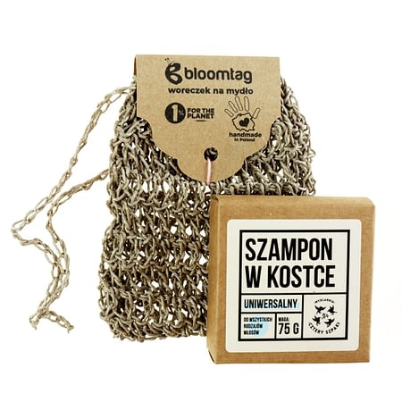 Shampoo bar from 4Starlings and linen crocheted pouch